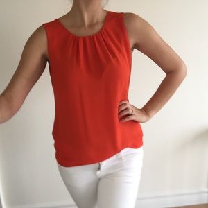 Rose & Olive sexy vermilion red loose fitting top